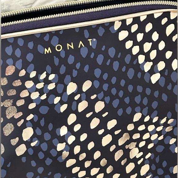 Monat BOGO zipper makeup bag gold purple blue - Picture 2 of 6